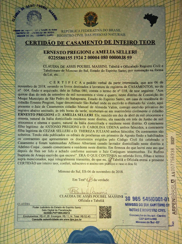 Certidão Casamento Inteiro Teor Ernesto