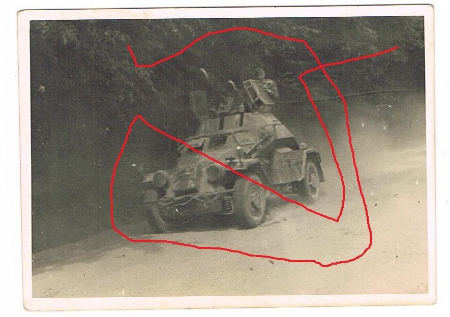 Foto Wehrmacht Panzerwagen Panzer Spähwagen