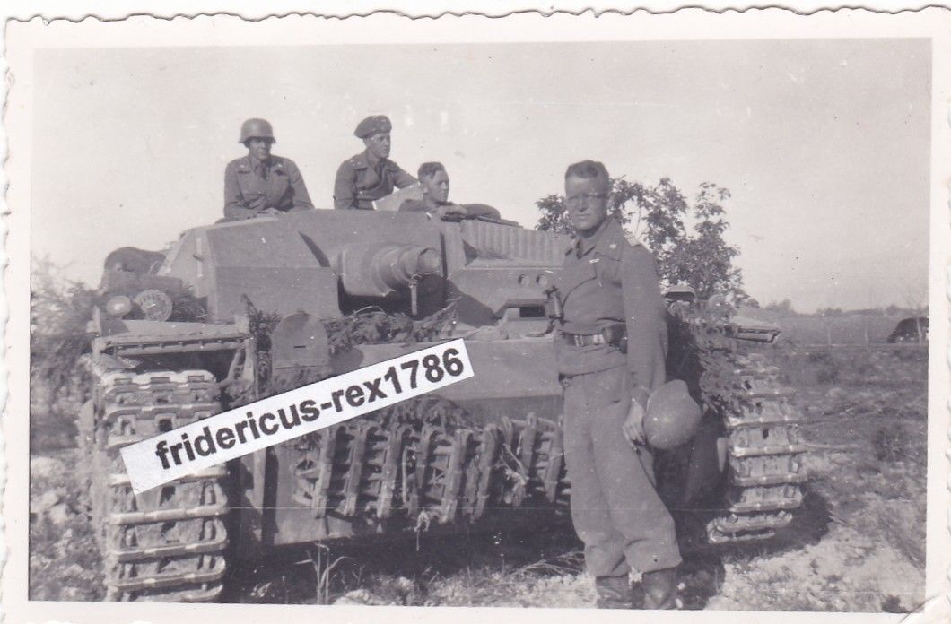 Foto elit e Panzer Tank StuG Sturmgeschütz Saukopfblende mit Bes