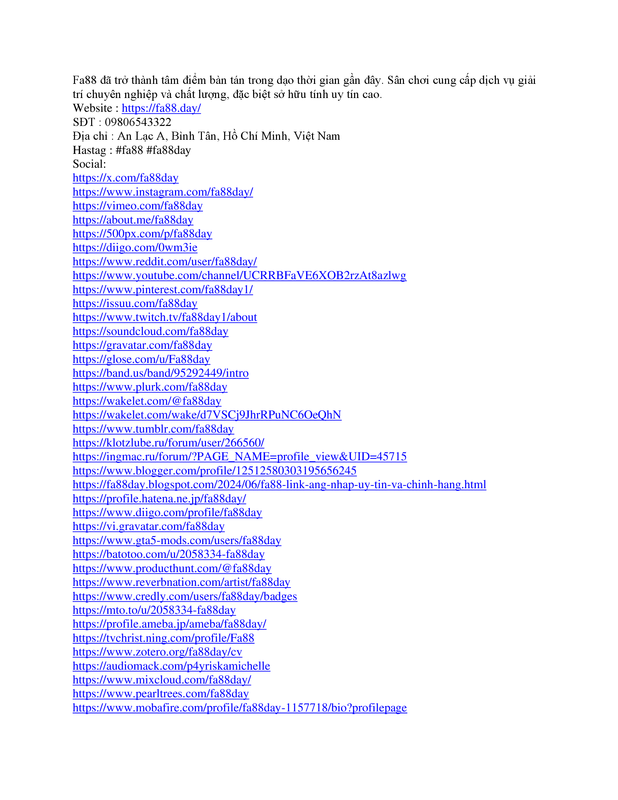 Fa88 link đăng nhập uy tín và chính hãng 2024