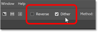 gradient-reverse-dither-options