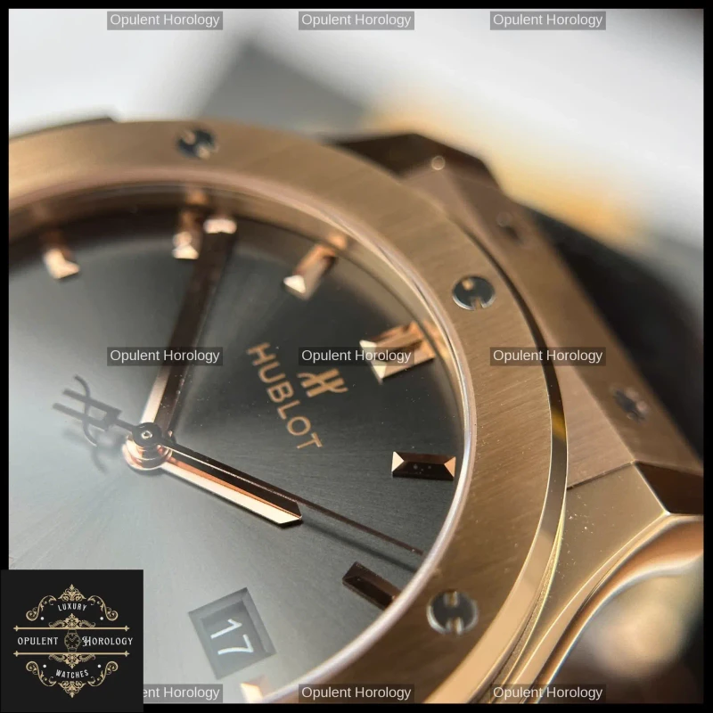 Hublot Classic Fusion King Gold Plated 42mm Gray Dial Swiss Automatic Movement