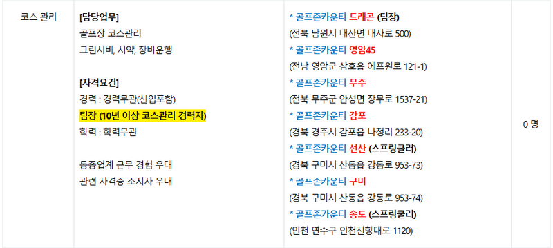 송도 구미 코스 추가