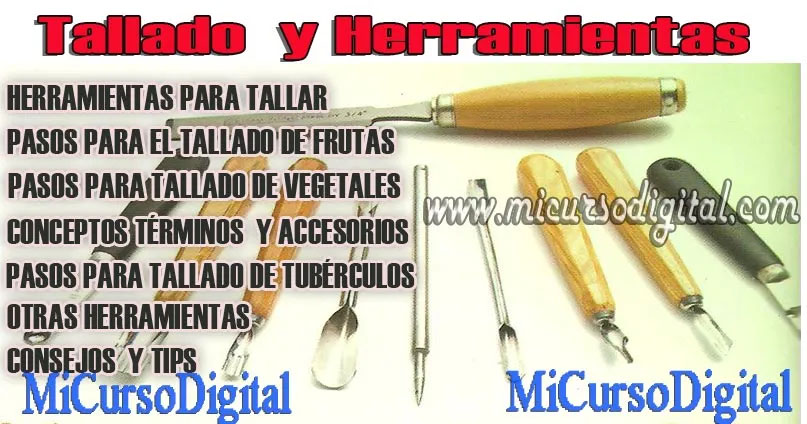 Curso tallado de frutas y verduras arte gastronomia eventos decoración buffet