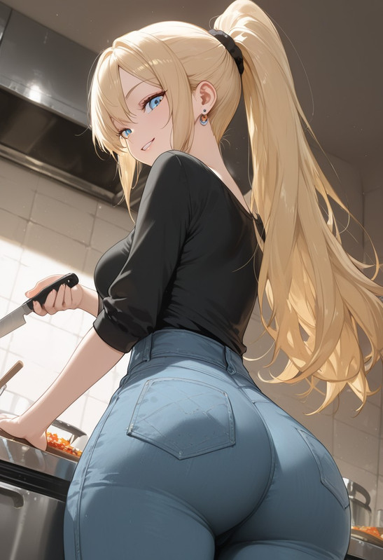 Julia smiling softly