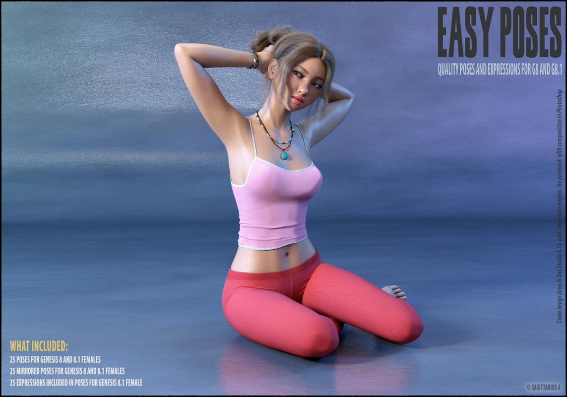 Easy Poses for Genesis 8 and 8.1 Female