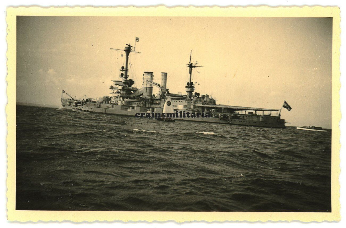 Orig. Foto Reichsmarine Linienschiff Kreuzer Panzerschiff Schlachtschiff Boot (1)