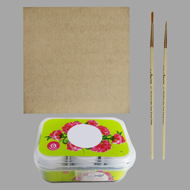 Gond art on MDF Square Board DIY Kit