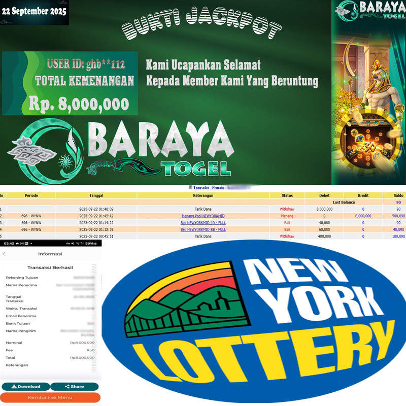 Rp. 8.000.000.- WD LUNAS DI BARAYATOGEL