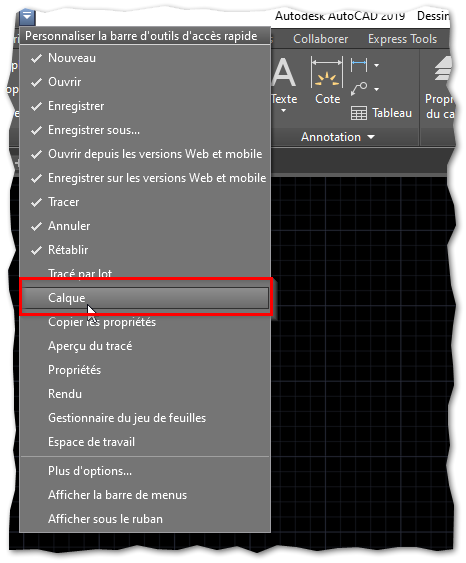 Onglet xref - AutoCAD 2019 - CadXP