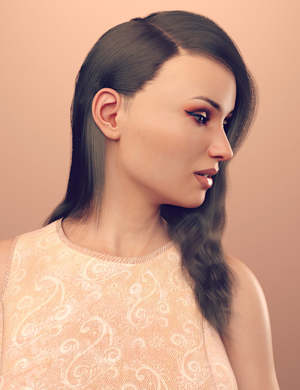 dForce Rozarie Hair for Genesis 8 & 3 Female(s)