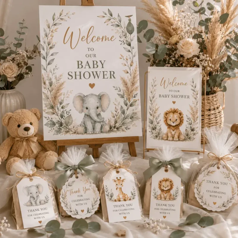 Baby shower favor tags