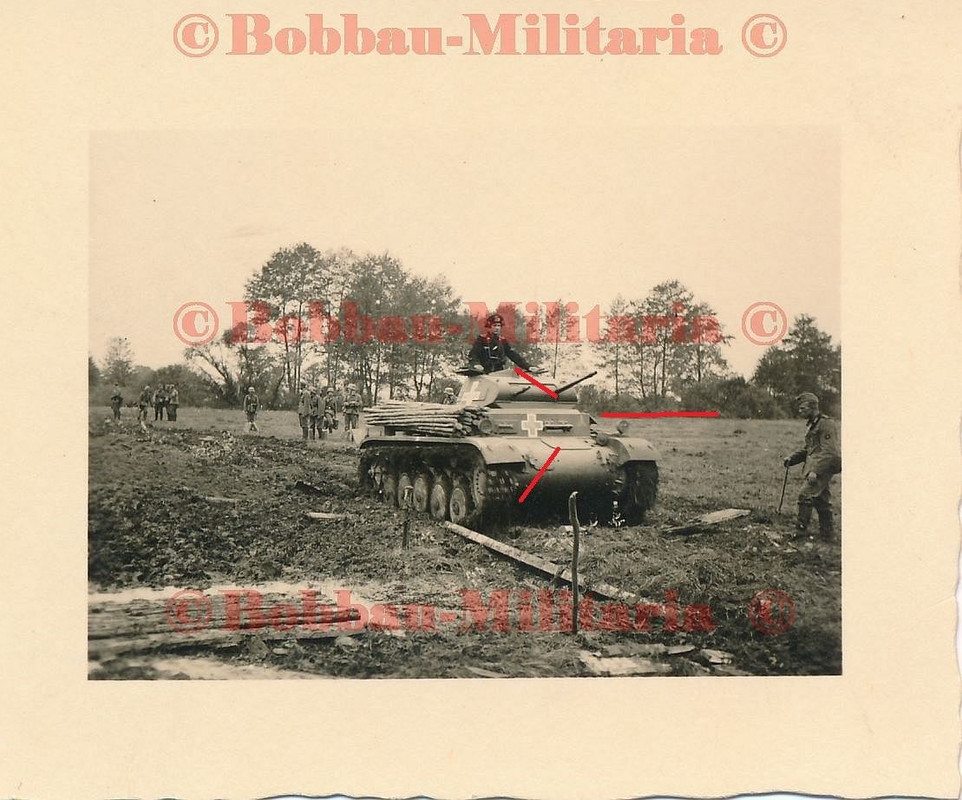Polen Panzerkampfwagen II mit Kennung Wappen im Gelände Kommanda