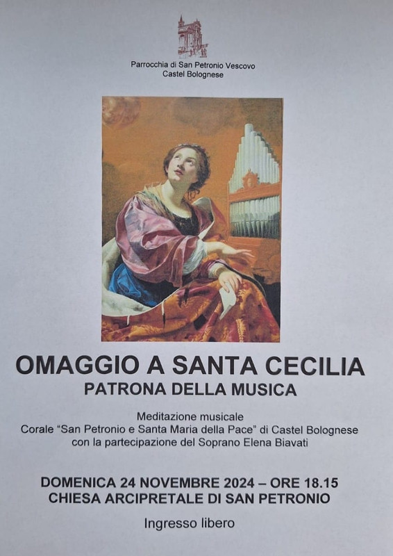 Domenica 24 novembre omaggio a Santa Cecilia Domenica 24 novembre omaggio a Santa Cecilia