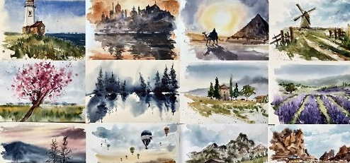 Watercolor Travel: Develop Your Style in 14 Days of Landscape Painting