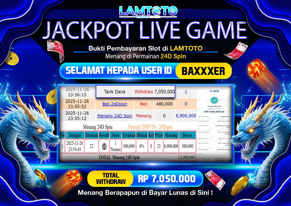 BUKTI JACKPOT LUNAS LAMTOTO