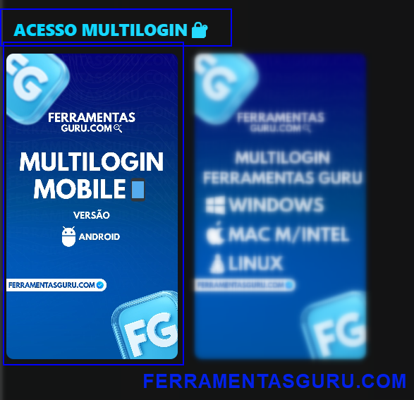 Tela do Multilogin Android