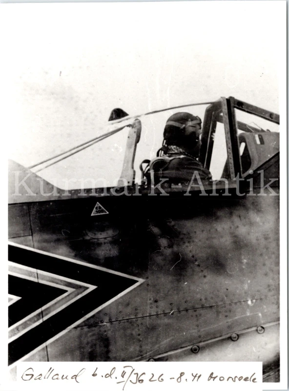 T557 Photo Wehrmacht Archive Repro Luftwaffe Aircraft Fw190 JG26 RKT Pilot General