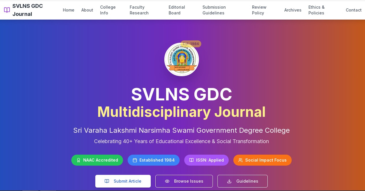 SVLNS GDC Journal Banner