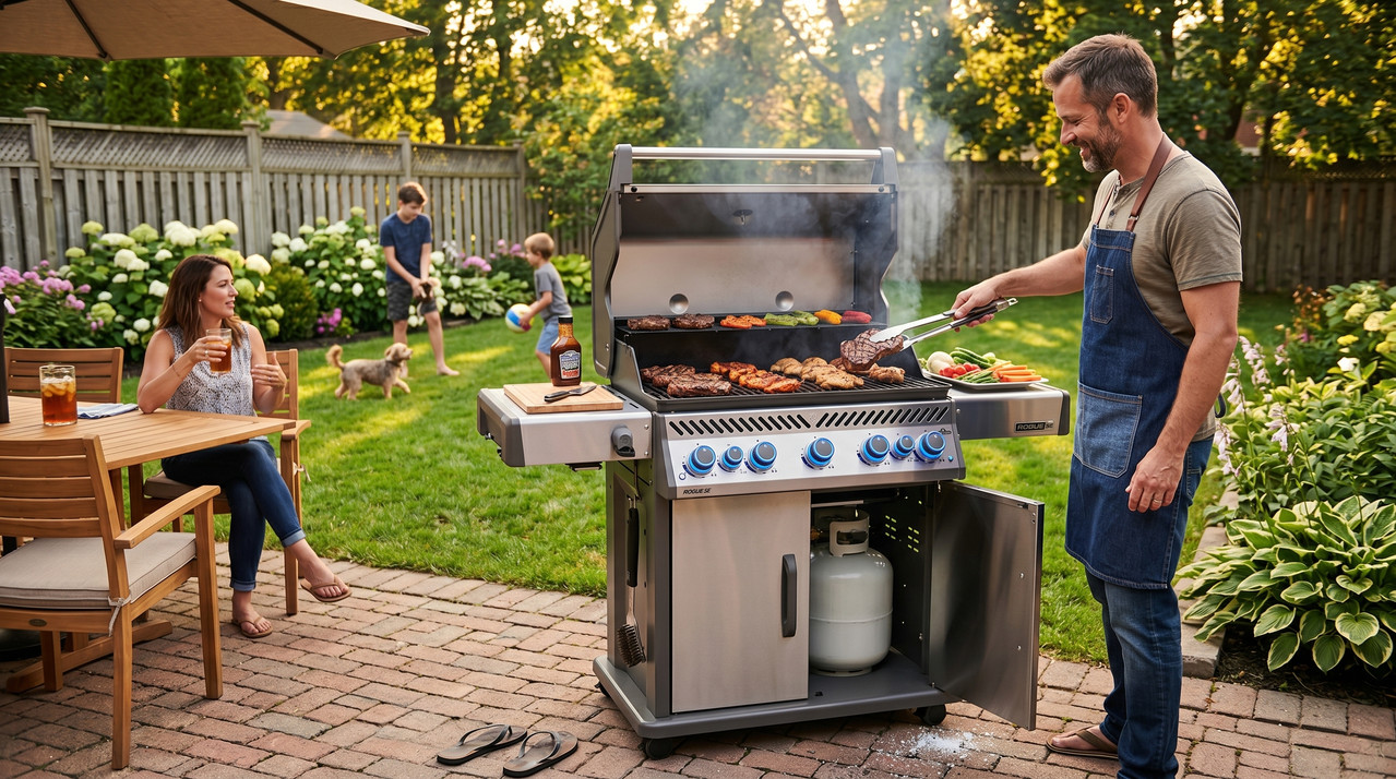 Parrilla de gas Napoleon Rogue® 625 de acero inoxidable