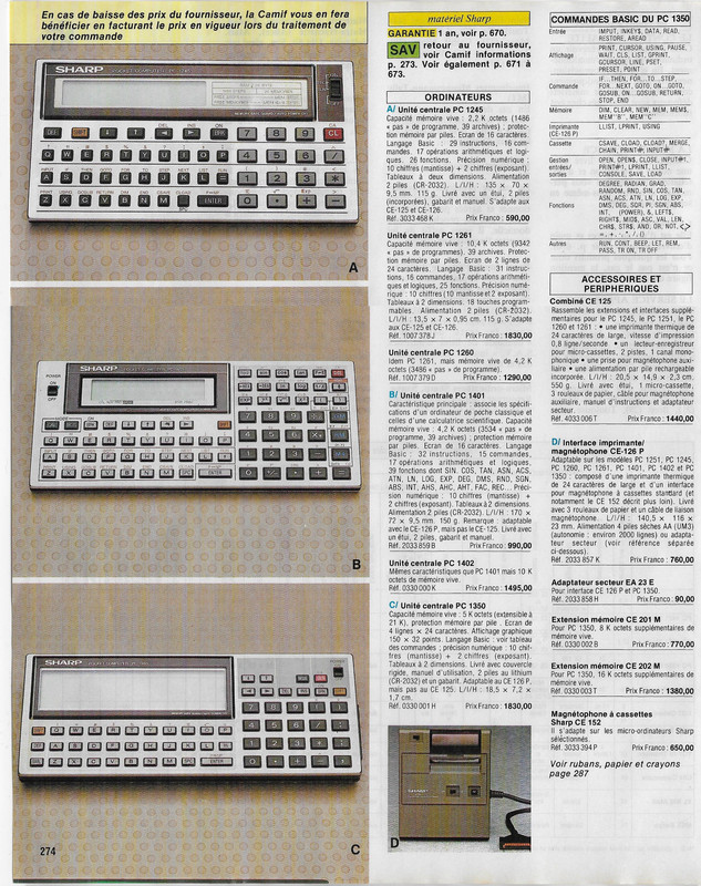 Camif été 1985 - P274