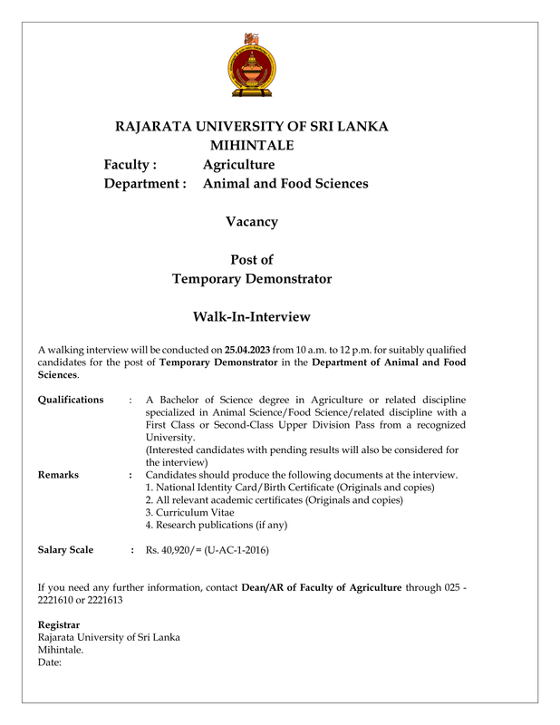 Animal and food science