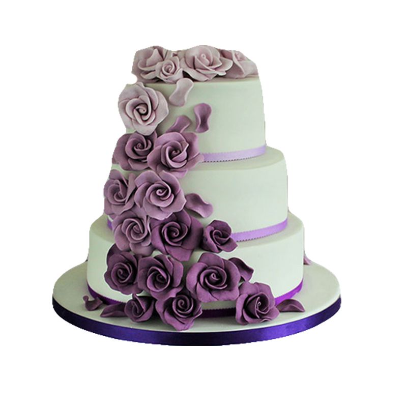 Luxury Weeding Purple Rose Cake
