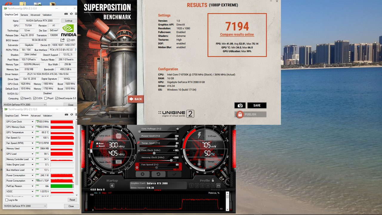 superposition (oc 105-800 ventola 100%) bios gigabyte gaming oc
