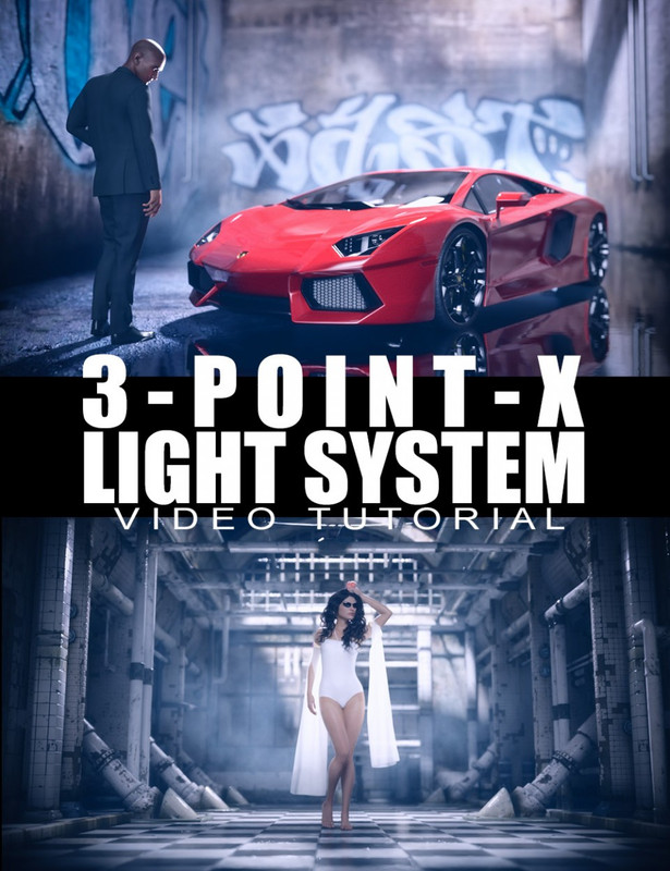 3 point x light system video tutorial 00 main daz3d