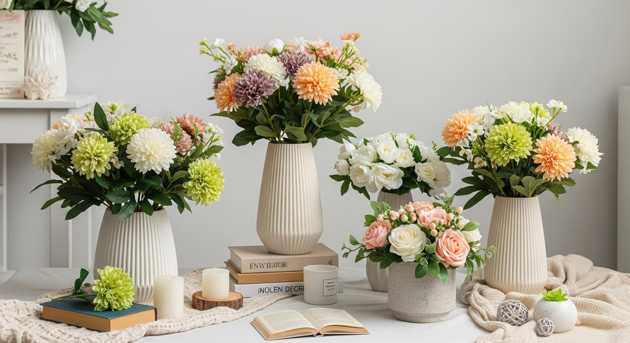 Искусственные цветы в интерьере