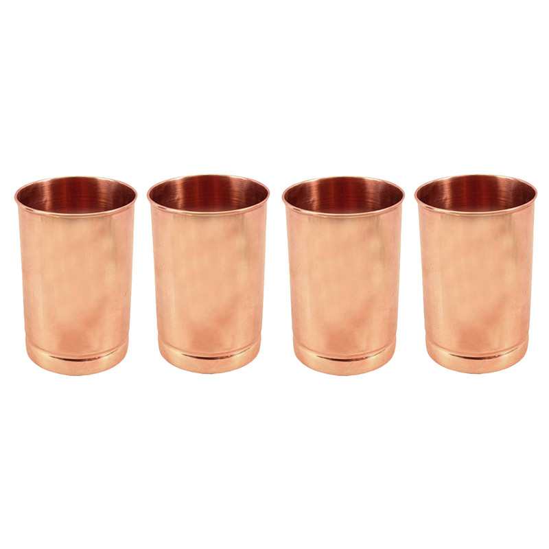 Vasos de cobre de vidrio liso 250 ml bar viajero ayurvédico restaurante para regalo - Imagen 3 de 5