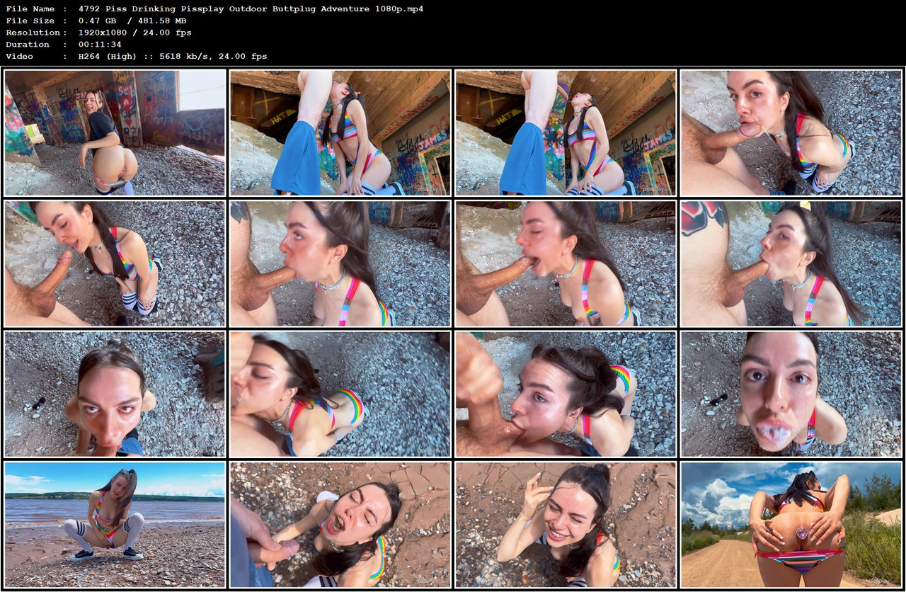 4792 Piss Drinking Pissplay Outdoor Buttplug Adventure 1080p mp4
