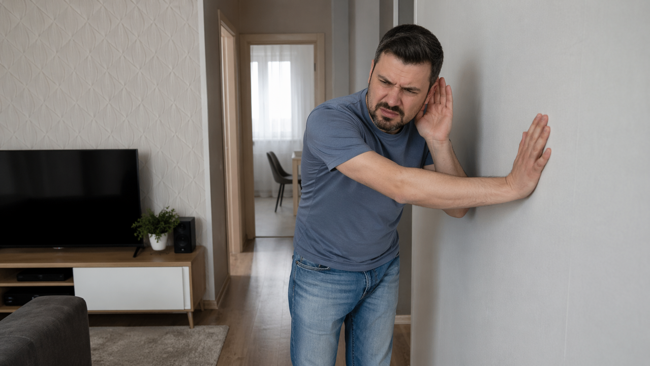 слышно соседей через стену