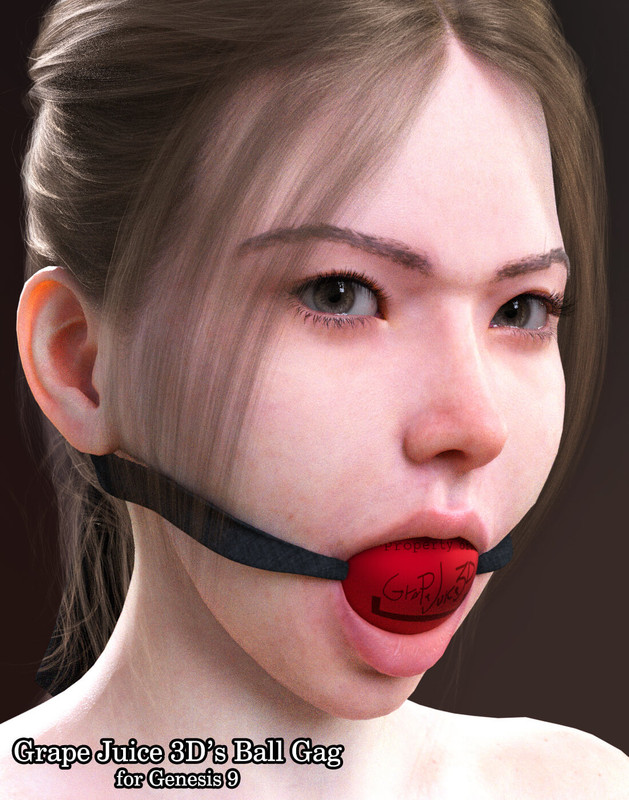 Grape Juice 3D’s Ball Gag for Genesis 9
