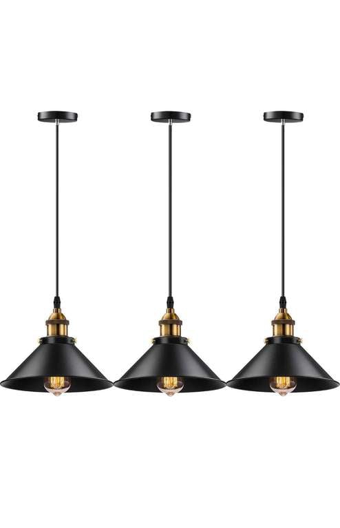 Amazon: Luz Colgante Industrial E26 E27 Base Luces Colgantes Colgantes Vintage 

