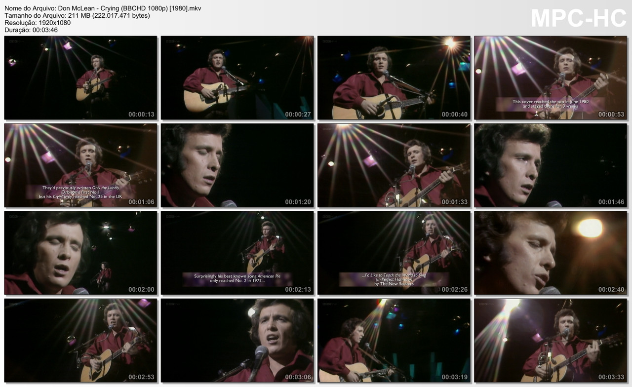 Don McLean - Crying (Live at BBC) (BBCHD 1080p) [1980]