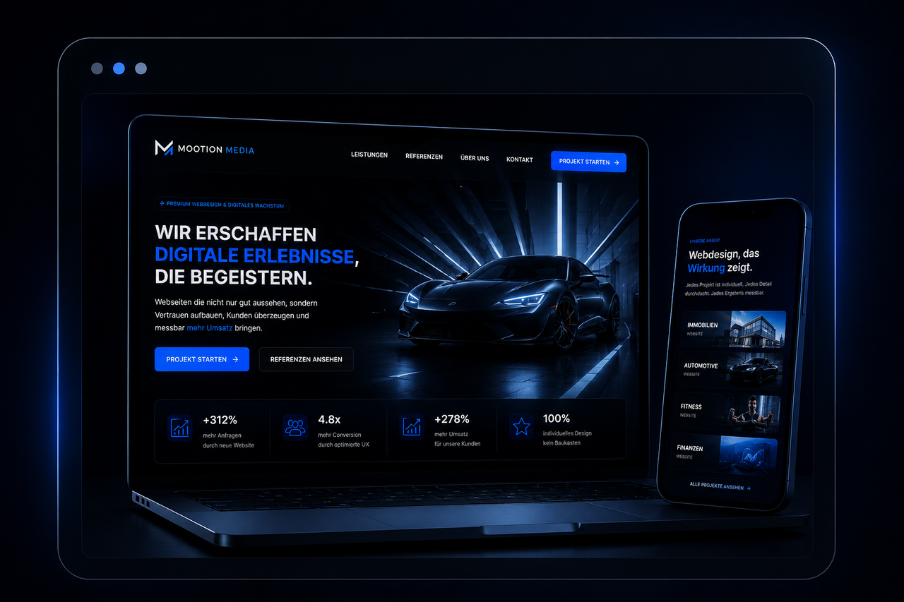 MootionMedia Website Mockup