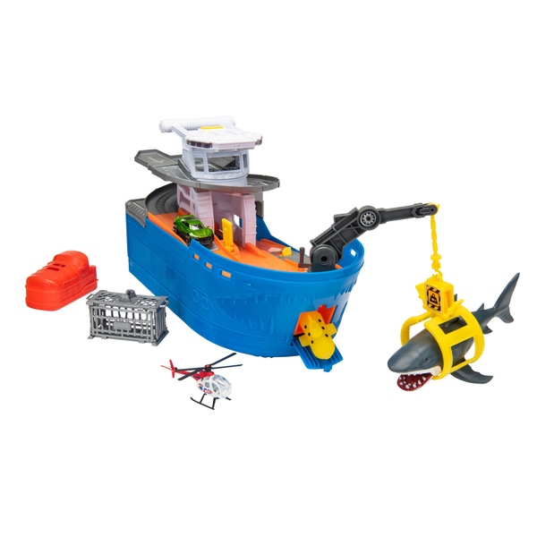 shark attack boat toy