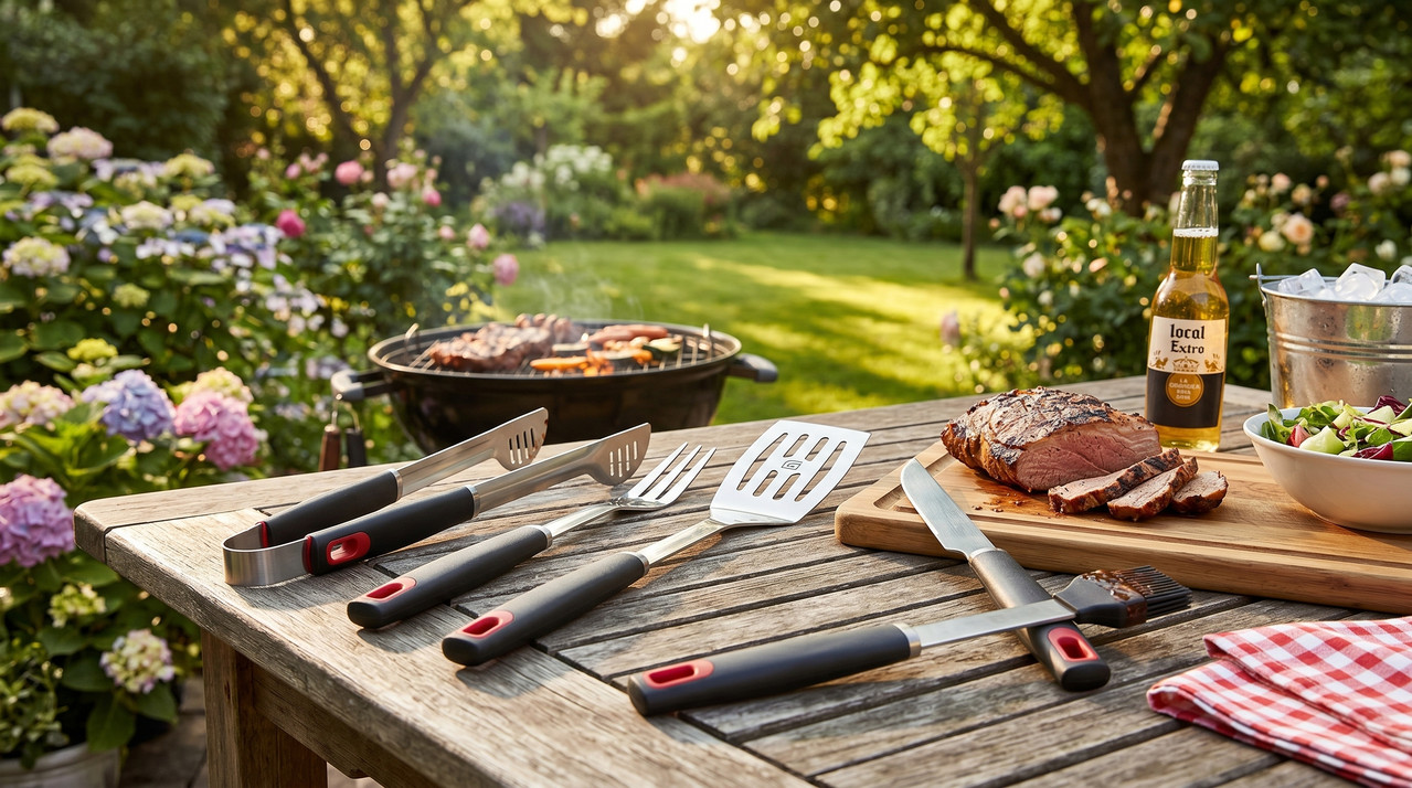 Set de utensilios para BBQ Westinghouse de 5 piezas color negro