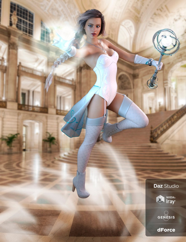 dForce Elemental Sorceress Outfit for Genesis 8 Female(s)