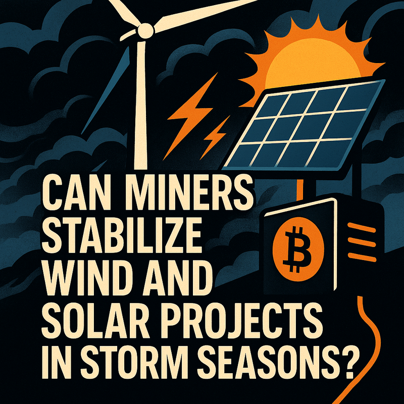 Can miners stabilize wind and solar projects in storm seasons?