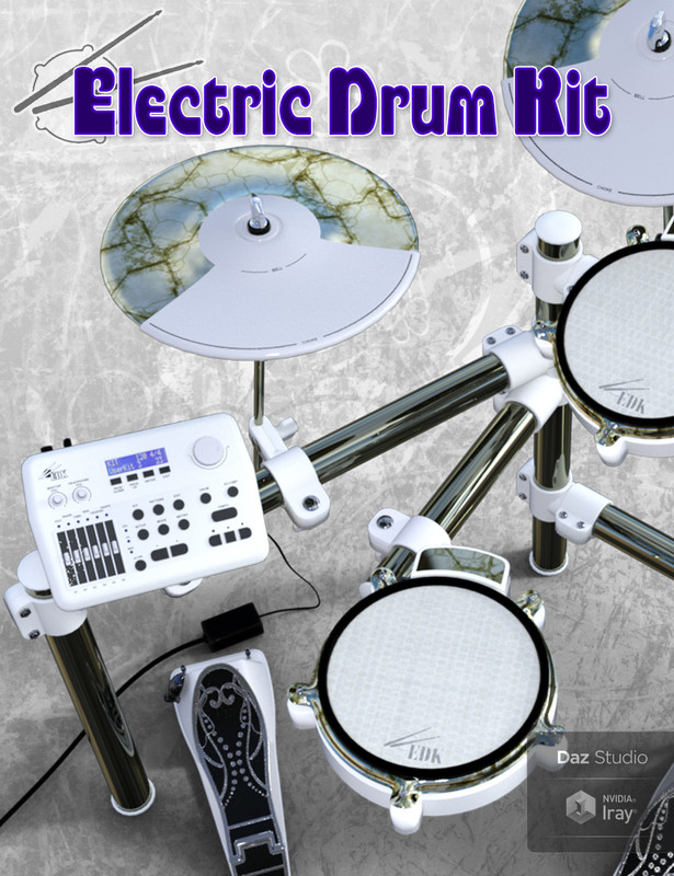 electric drum kit 00 main daz3d