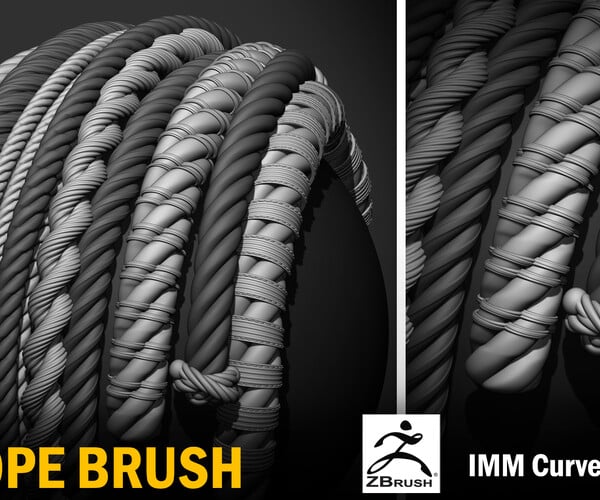 15 IMM Rope Brush for Zbrush