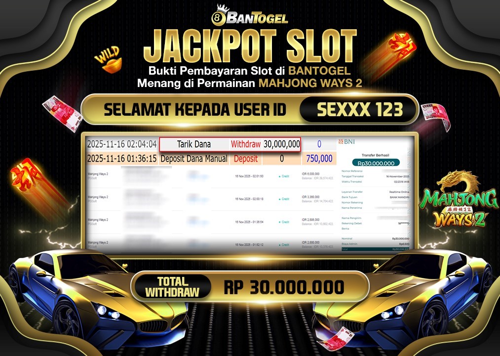 BUKTI JACKPOT LUNAS BANTOGEL