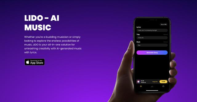 LIDO - AI-генератор музыки и песен: создаёт треки и вокальные композиции по тексту или стилю за пару кликов