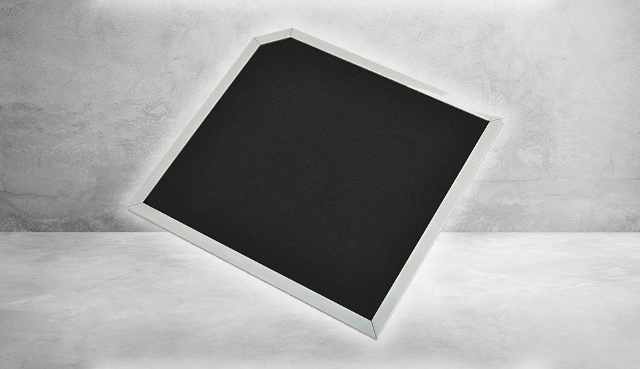 Campana decorativa Drija Trapezio 90 Black en cristal templado negro.