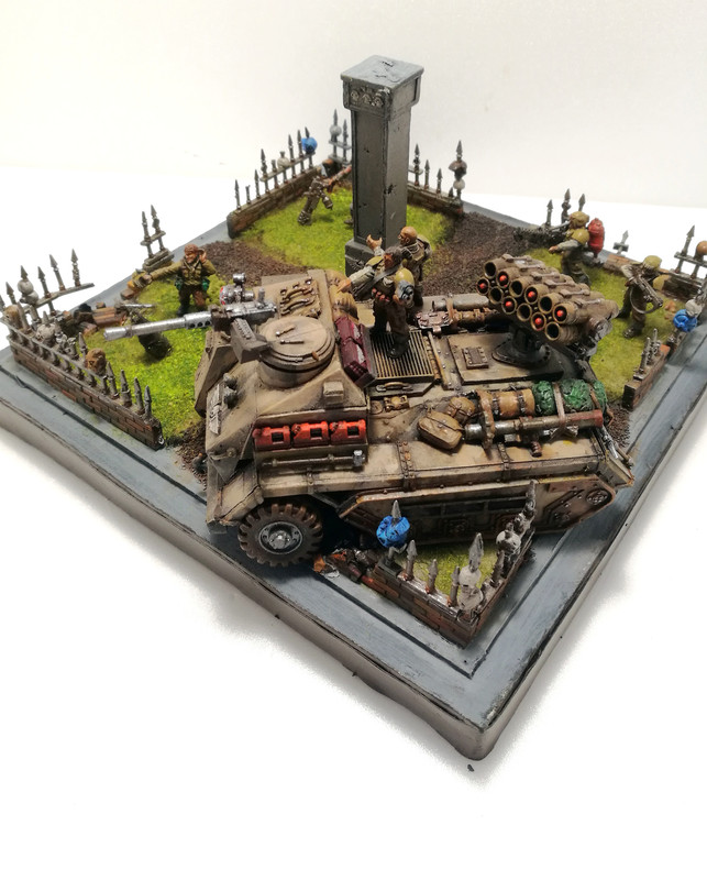 ☆ Diorama Art WARHAMMER 40K FORGE WORLD DIORAMA SCENERY ZOMBIE TANK