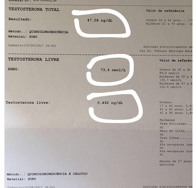Resultado em exame
