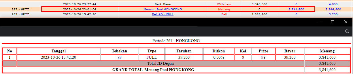 Bukti JP togel hari ini