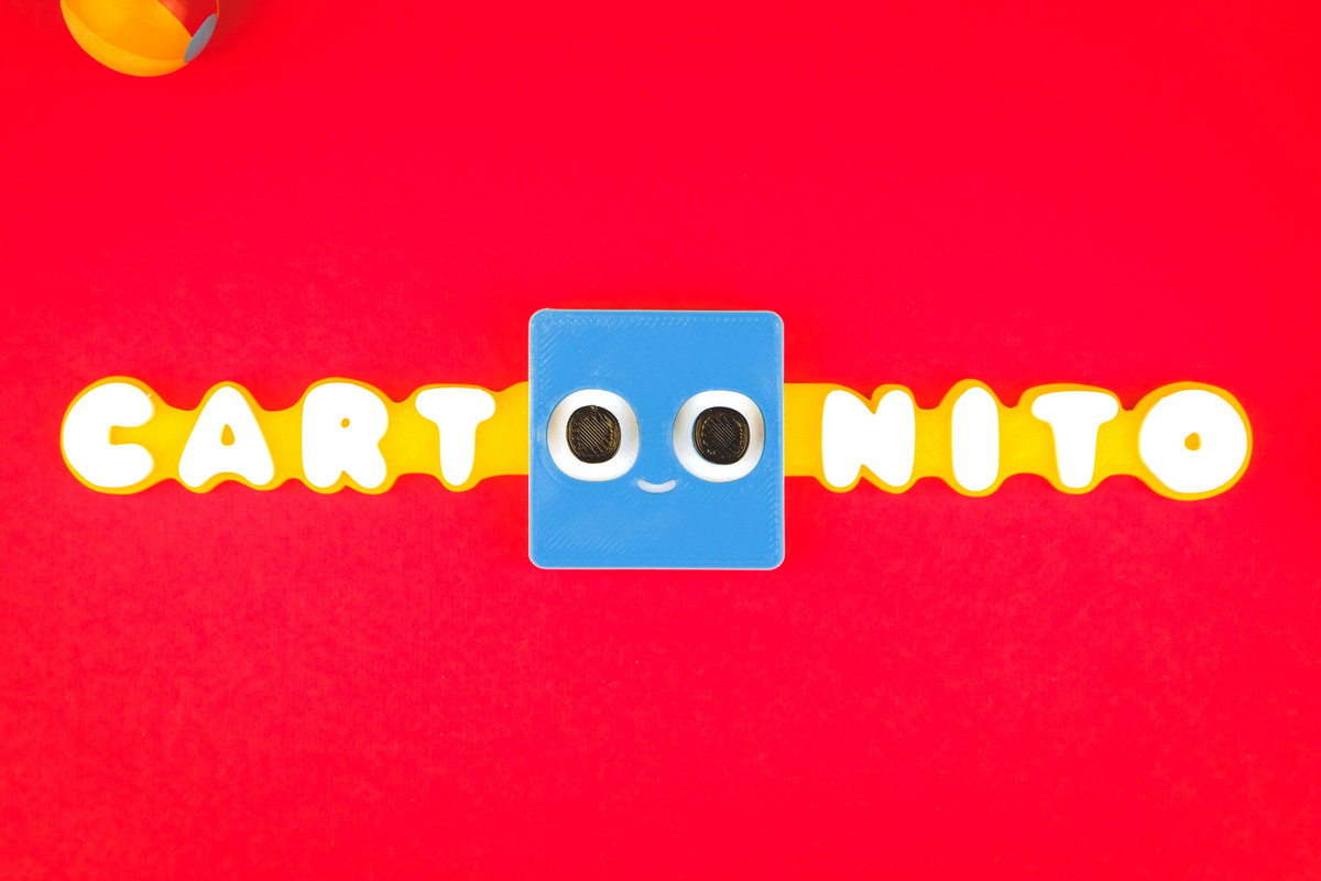 20th Century Fox Logo in yellow colors in a light blue and soft pink background. There are wooden toys for a decorative.